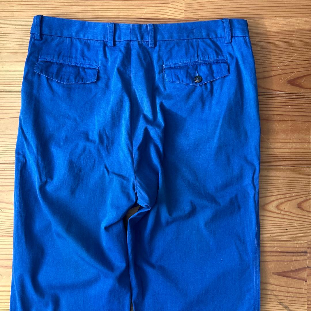 12SS メゾンマルタンマルジェラ　ベルテッドパンツ　青