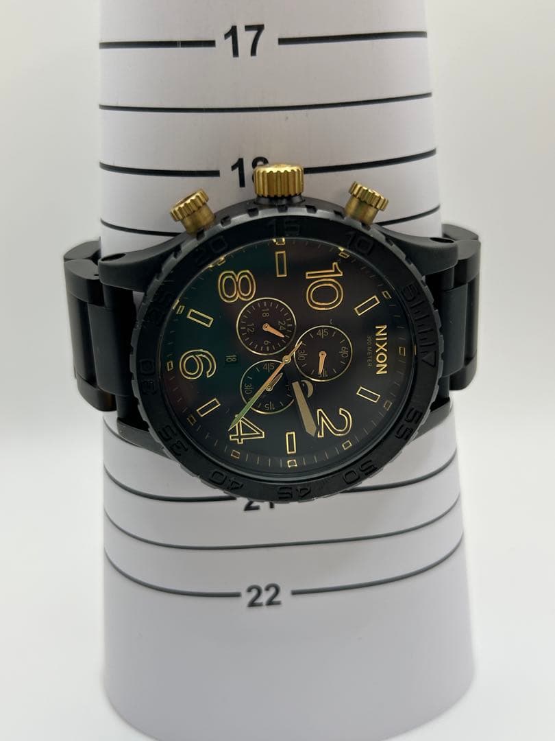 NIXON クロノグラフ 腕時計 ブラック/ゴールド