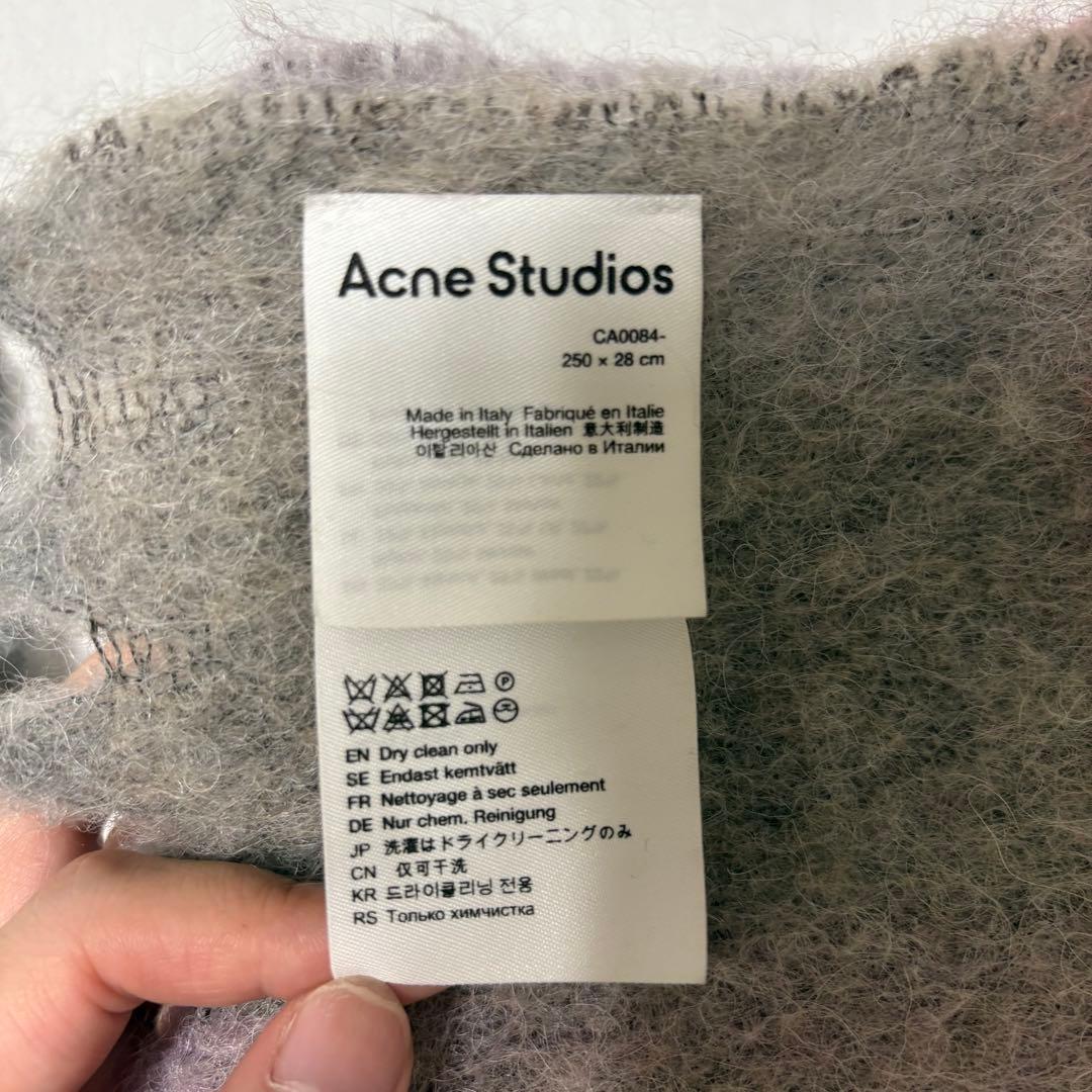 【美品】Acne Studios モヘヤチェックスカーフ マフラー