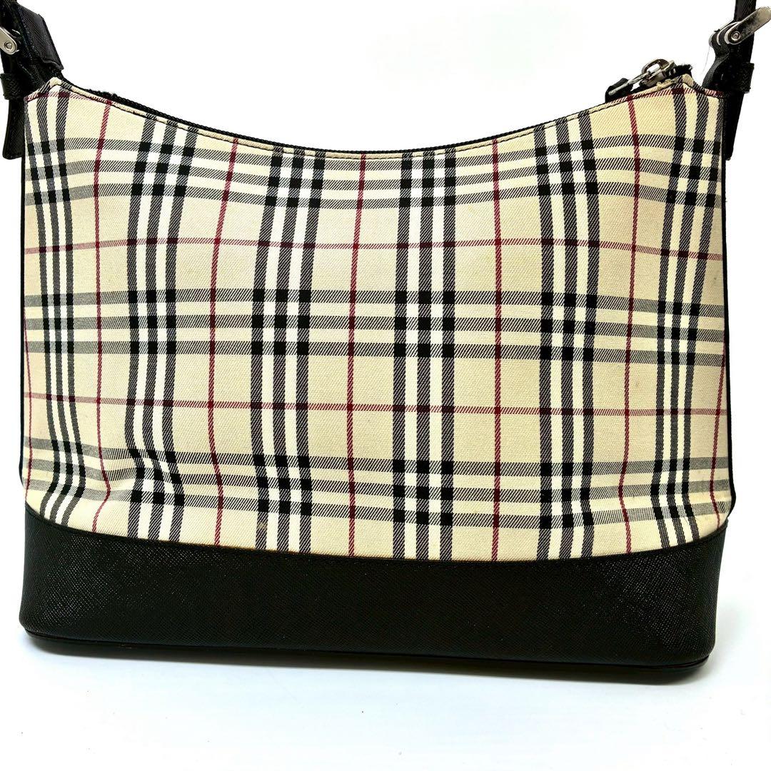 バーバリー ワンショルダーバッグ ノバチェック サフィアーノ キャンバス