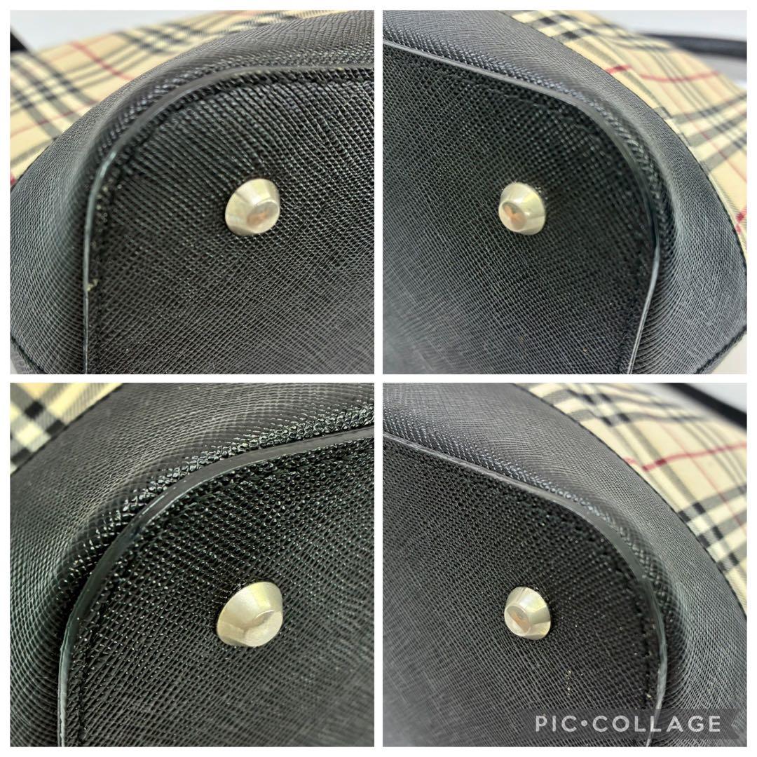 バーバリー ワンショルダーバッグ ノバチェック サフィアーノ キャンバス