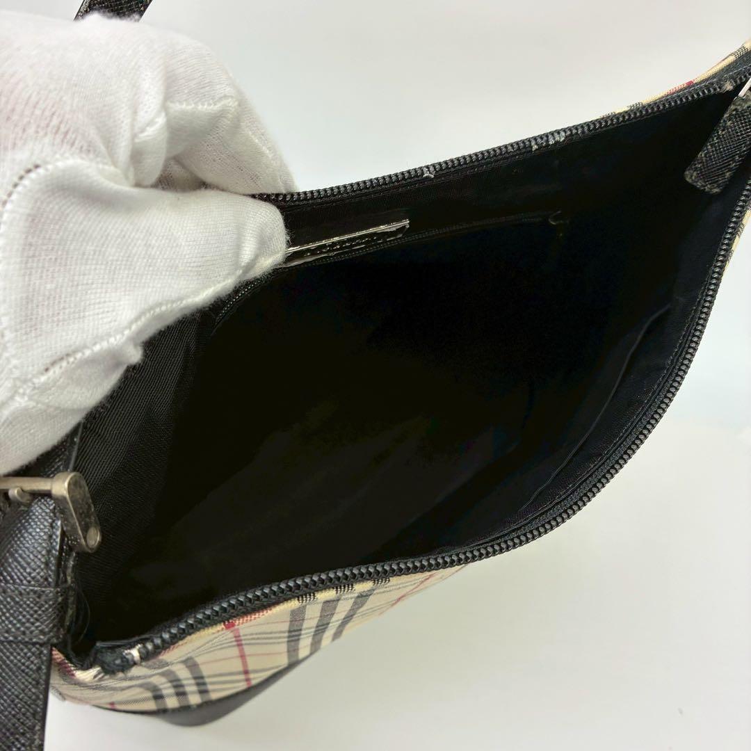 バーバリー ワンショルダーバッグ ノバチェック サフィアーノ キャンバス