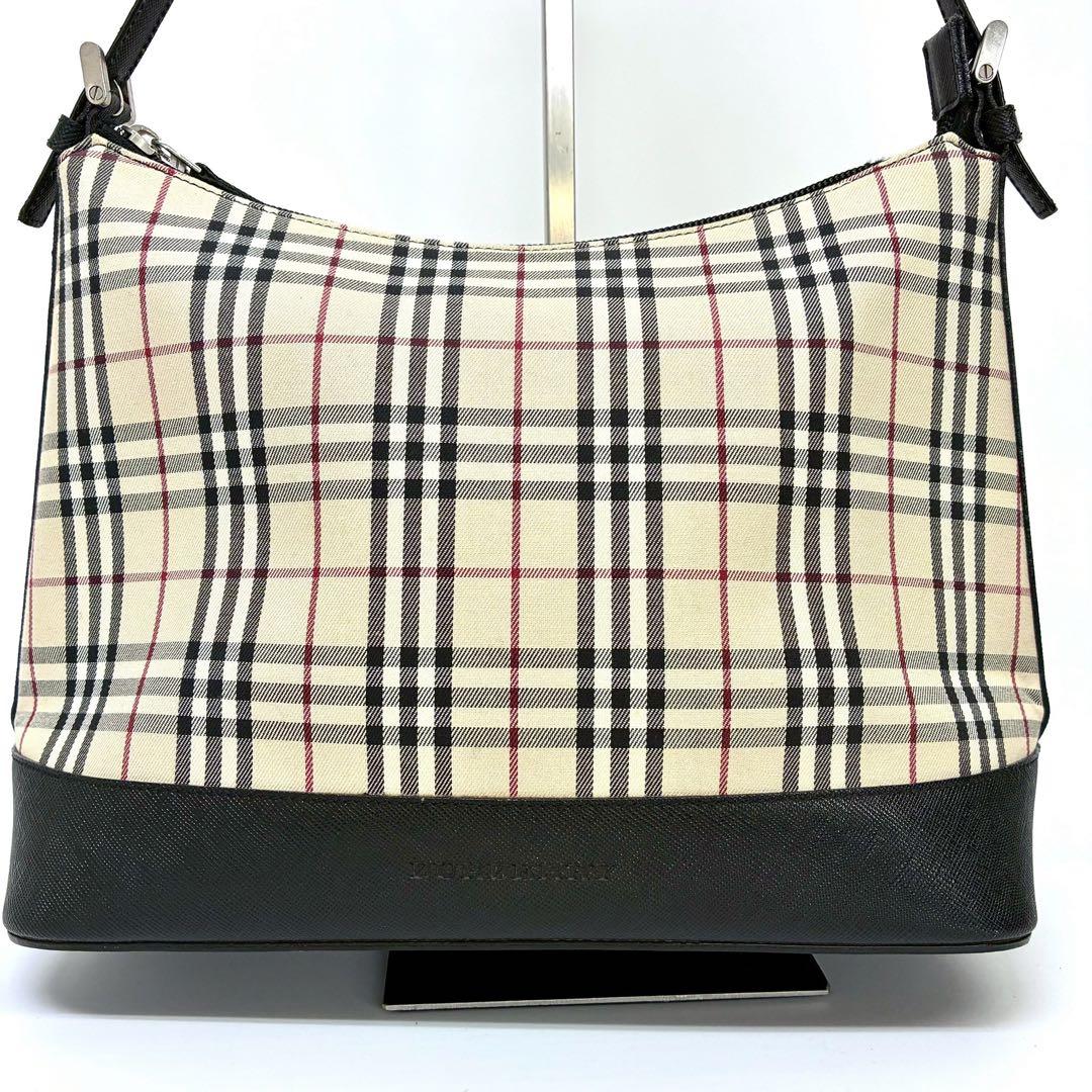 バーバリー ワンショルダーバッグ ノバチェック サフィアーノ キャンバス