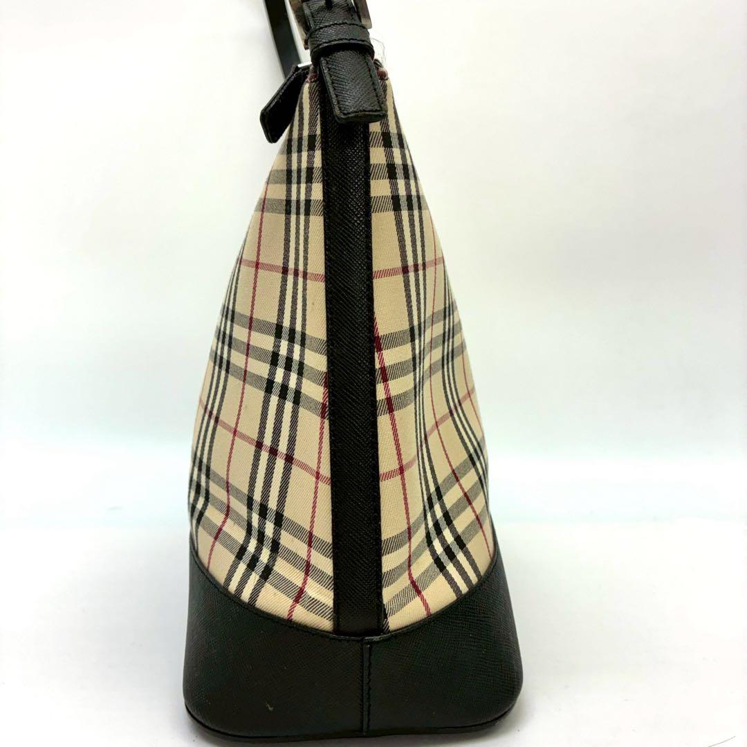 バーバリー ワンショルダーバッグ ノバチェック サフィアーノ キャンバス