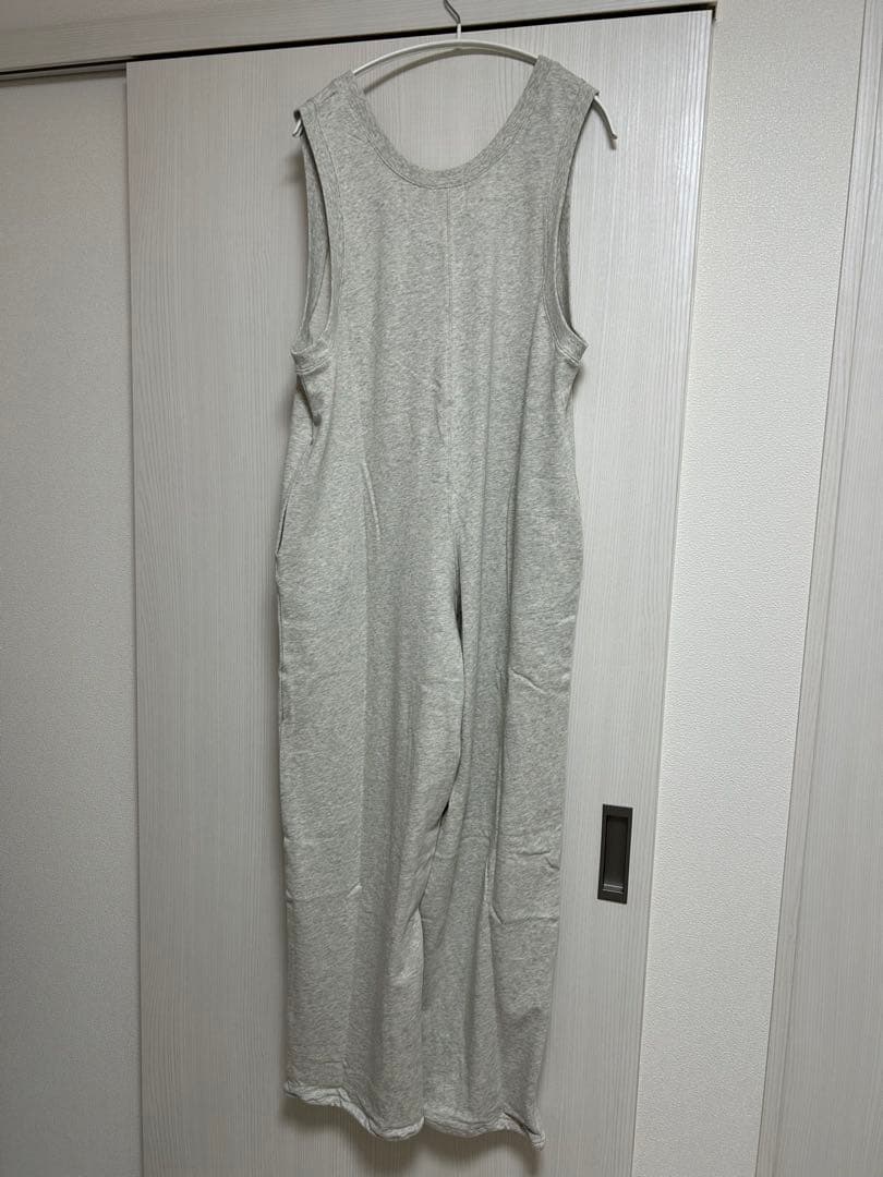 【お盆限定価格】新品 スラブ裏毛裾ドロストオールインワン