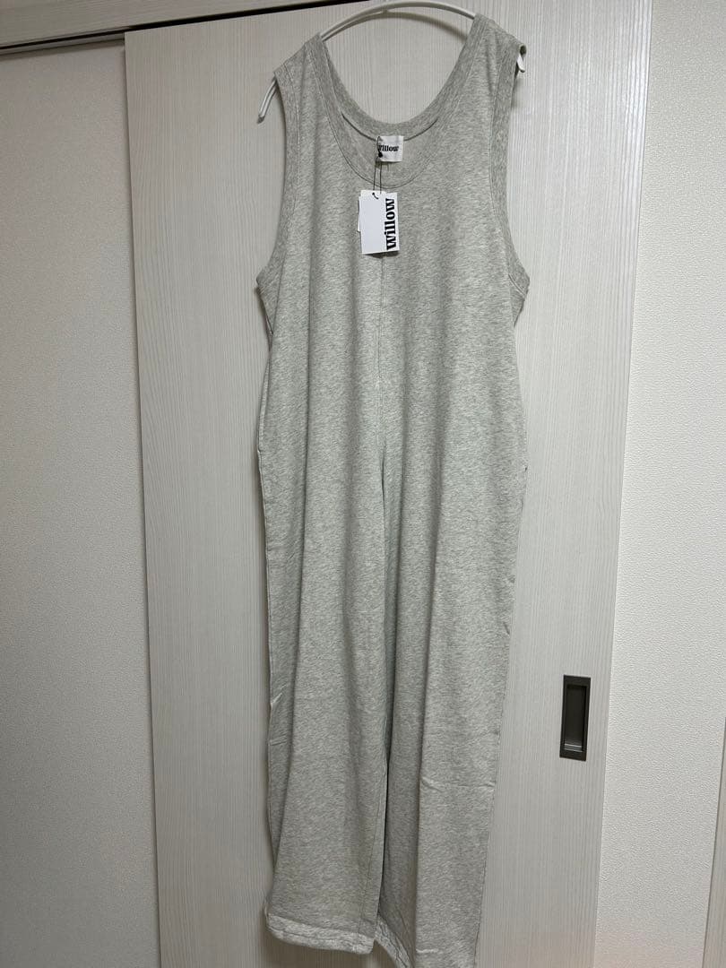 【お盆限定価格】新品 スラブ裏毛裾ドロストオールインワン