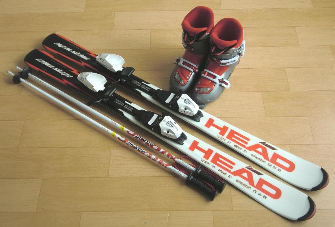 ■■1月限定■送料無料■HEAD■子供用スキーセット■板117靴22■WAX済■