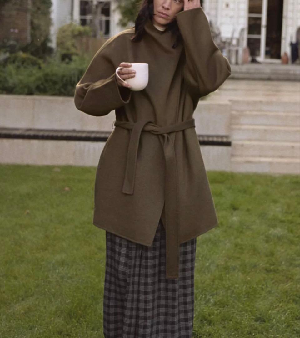 ZARA ザラ　ZW COLLECTIONウールブレンドハイネックコート　完売品