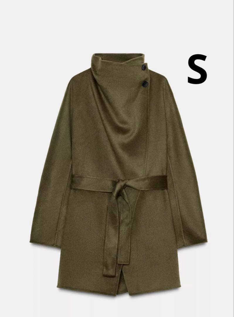 ZARA ザラ　ZW COLLECTIONウールブレンドハイネックコート　完売品