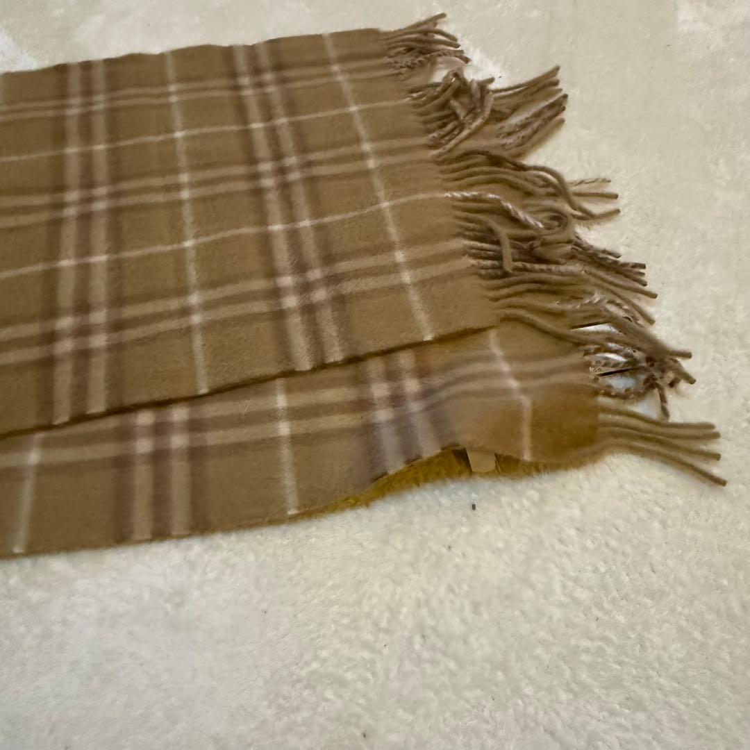 バーバリー　Burberrys ピュアカシミヤ100% マフラー 茶系チェック