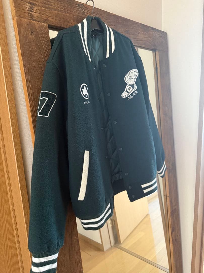 【希少】ONLY NY Versity Jacket Dark Green L
