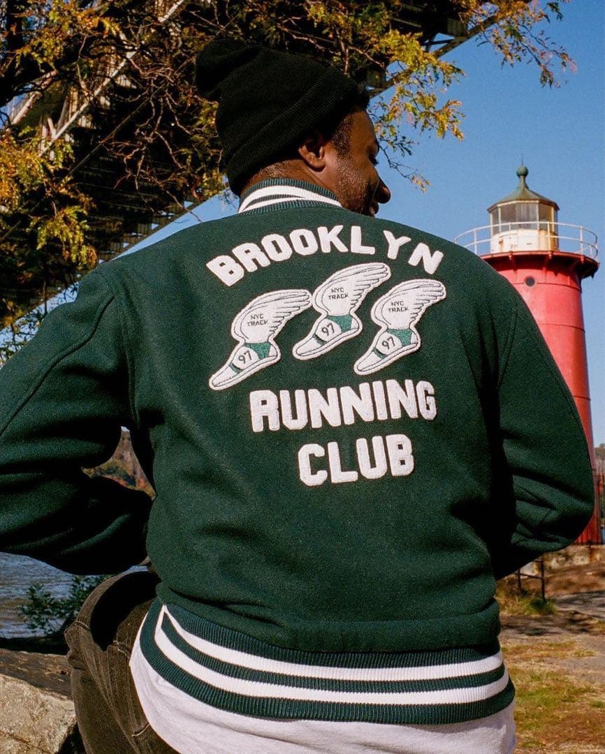 【希少】ONLY NY Versity Jacket Dark Green L