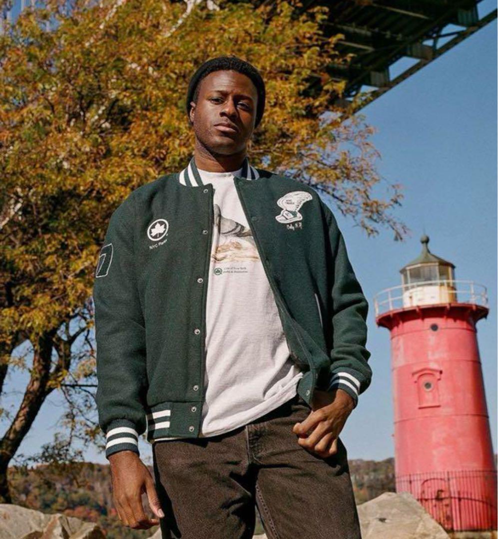 【希少】ONLY NY Versity Jacket Dark Green L