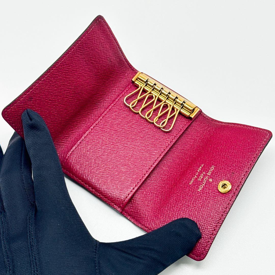 ルイヴィトン モノグラム キーケース キーホルダー ミュルティクレ６ 6連 茶色