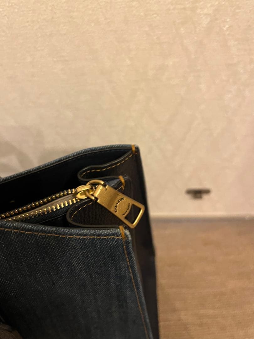 【美品】COACH コーチ チャーリー キャリーオール デニム トートバッグ