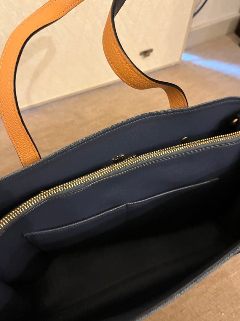 【美品】COACH コーチ チャーリー キャリーオール デニム トートバッグ