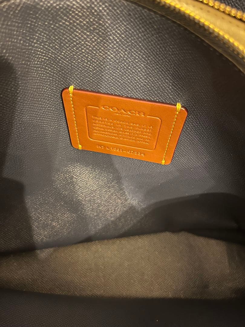 【美品】COACH コーチ チャーリー キャリーオール デニム トートバッグ