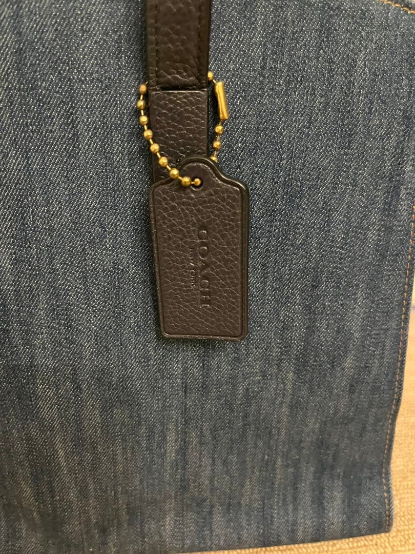 【美品】COACH コーチ チャーリー キャリーオール デニム トートバッグ