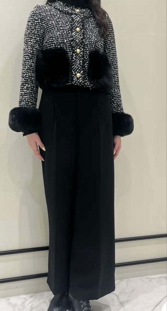 本日限定値下げ　今季GRACE CONTINENTAL ツイードコンビジャケット