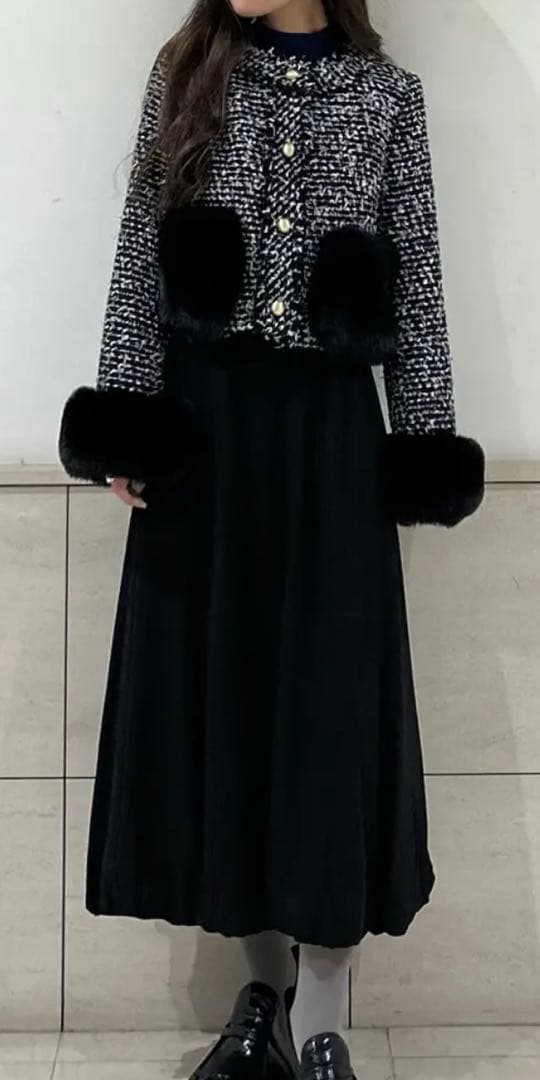 本日限定値下げ　今季GRACE CONTINENTAL ツイードコンビジャケット