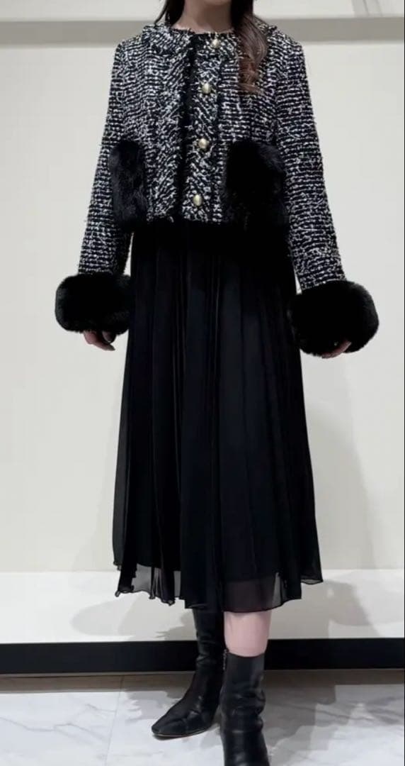 本日限定値下げ　今季GRACE CONTINENTAL ツイードコンビジャケット