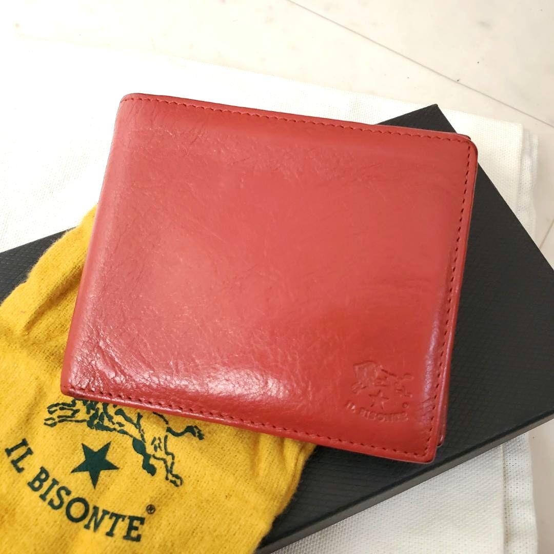 美品 メンズ人気モデル イルビゾンテ 2つ折り財布 小銭入れ 希少カラー