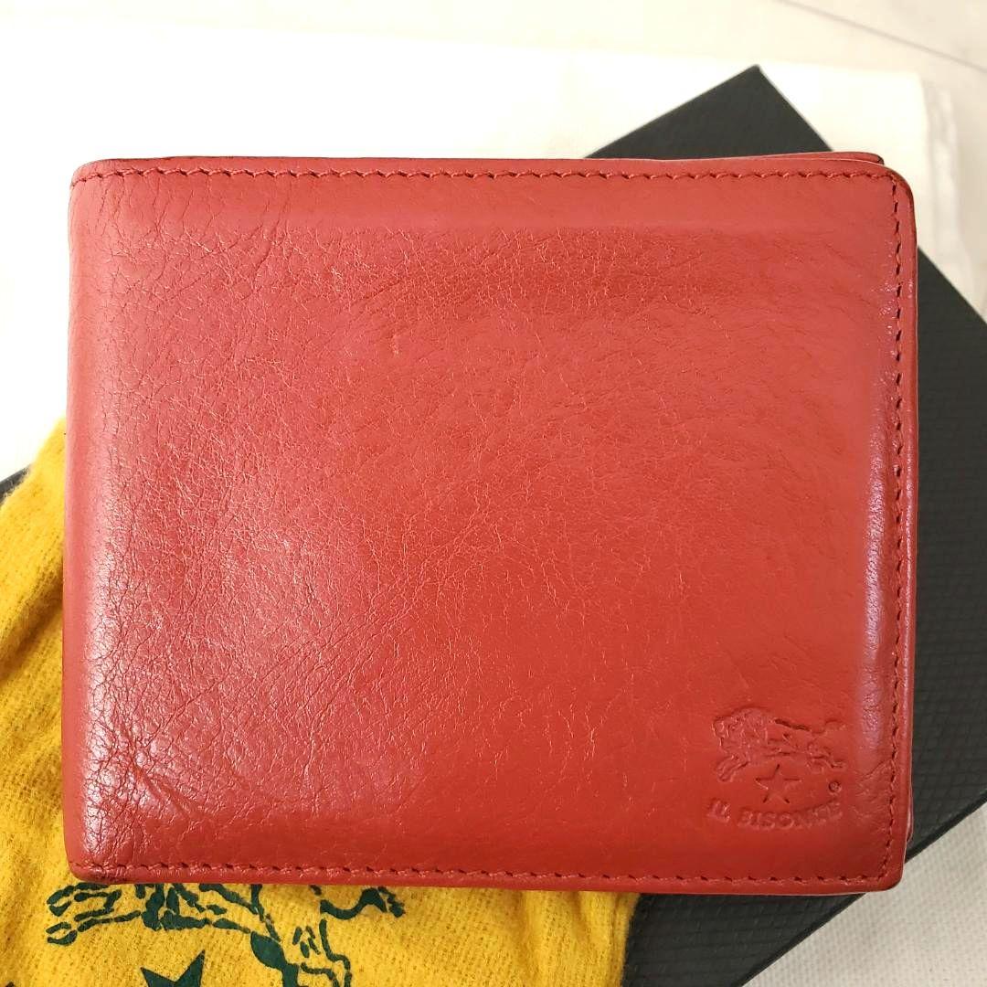 美品 メンズ人気モデル イルビゾンテ 2つ折り財布 小銭入れ 希少カラー