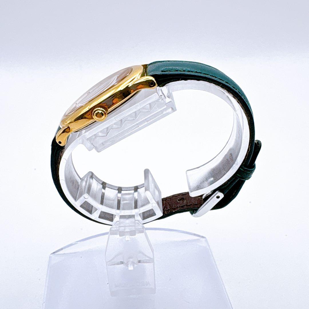 稼働品 SEIKO ゴールド グリーン 腕時計 N 電池交換済 レディース