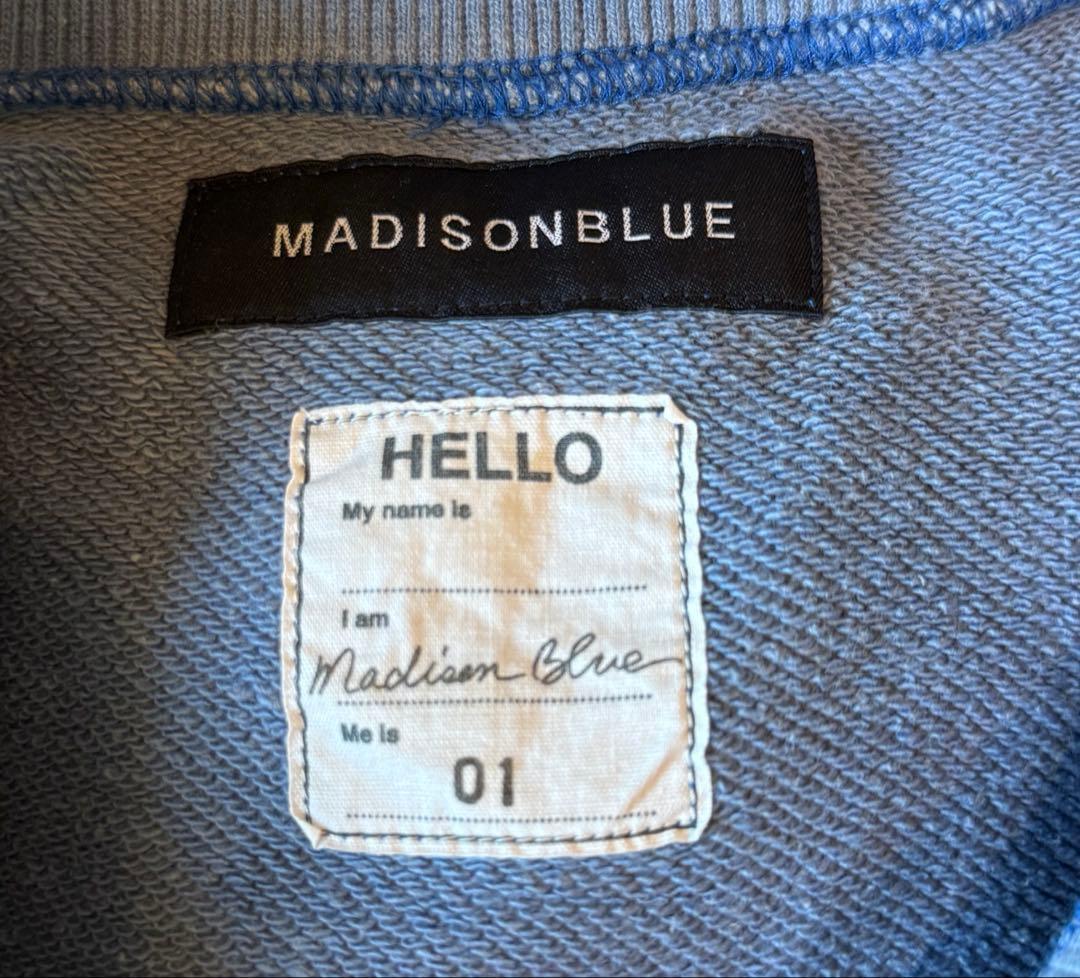 マディソンブルー　HELLO スウェット　サイズ01 ブルー