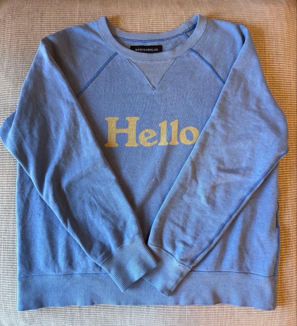 マディソンブルー　HELLO スウェット　サイズ01 ブルー