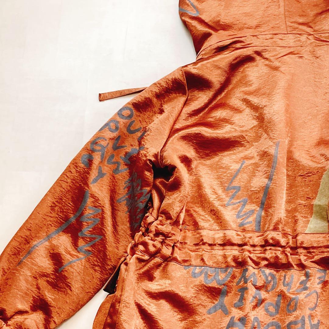 極美品 エイココンドウ ロングコート フーディ 光沢感 パーカー