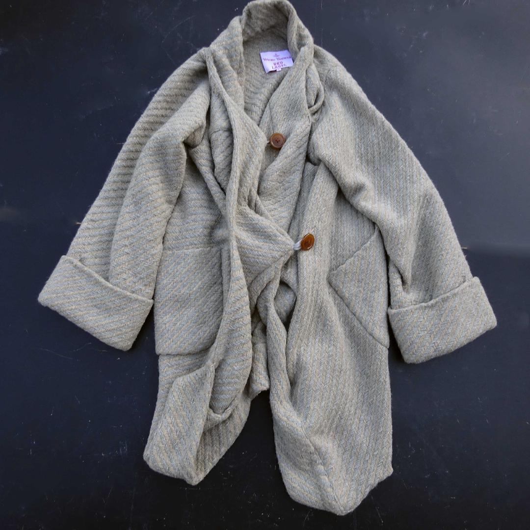 ア*キ様 希少ヴィヴィアンウエストウッドRED 変形アシンメトリーコート2アング