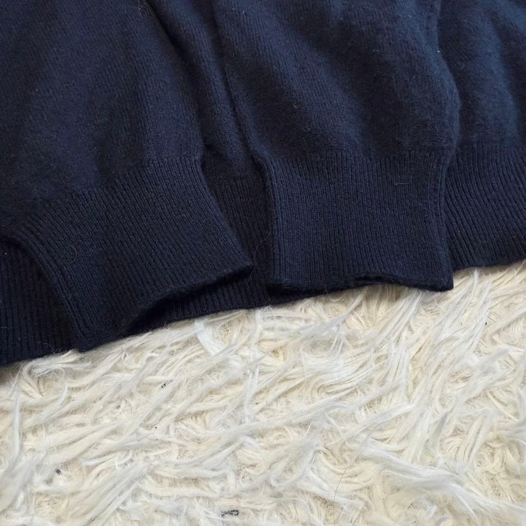 【パーリーゲイツ】美品 カシミヤセーター ネイビー 2サイズ レディース