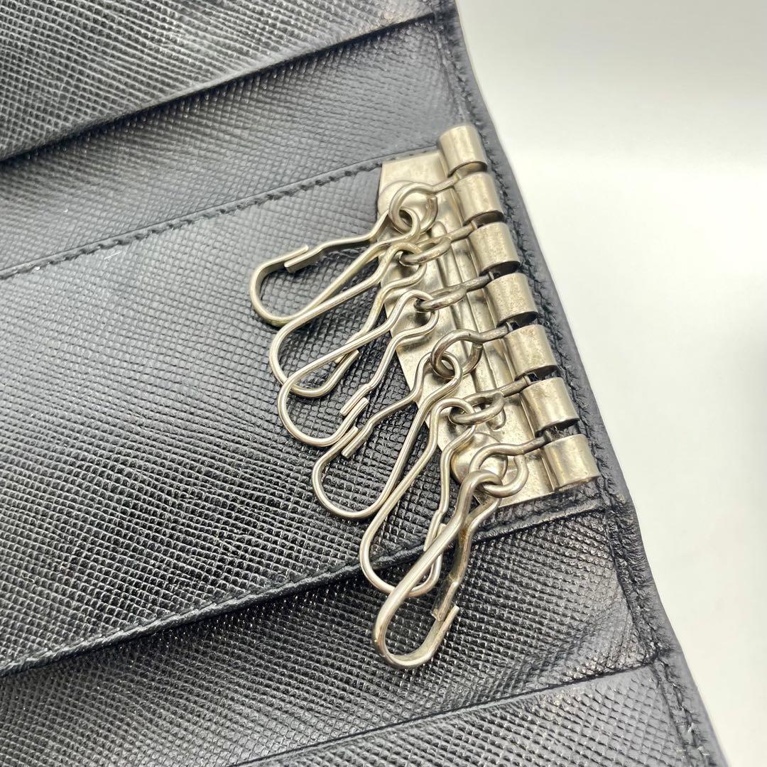 PRADA プラダ　キーケース　レザー　ブラック　管理番号【b107】