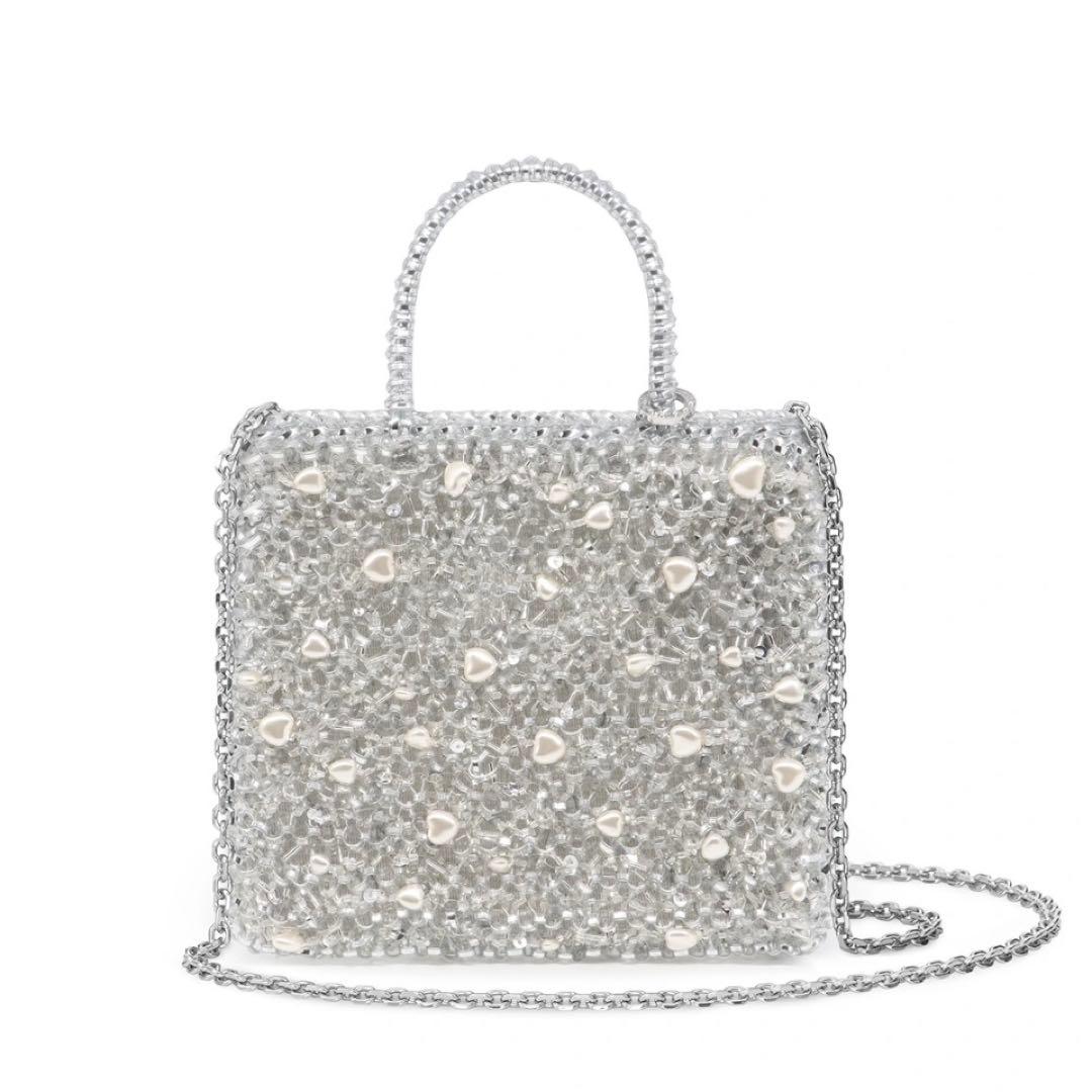 ANTEPRIMA クオーリ ペルラ グリッター シルバー