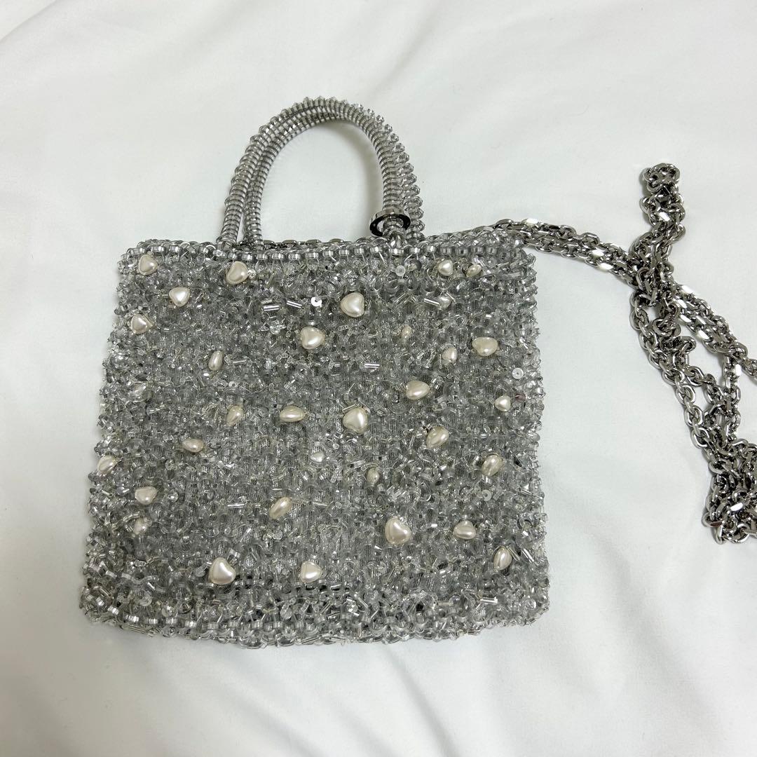 ANTEPRIMA クオーリ ペルラ グリッター シルバー