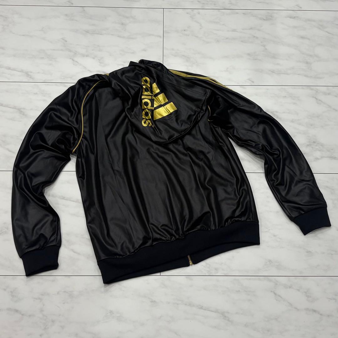 《極美品》アディダス コーティングジャージ セットアップ ゴールド × ブラック