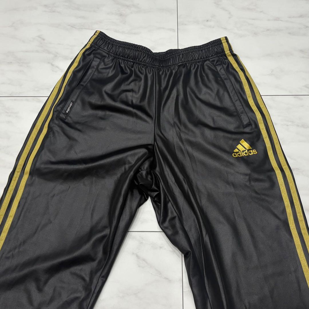 《極美品》アディダス コーティングジャージ セットアップ ゴールド × ブラック