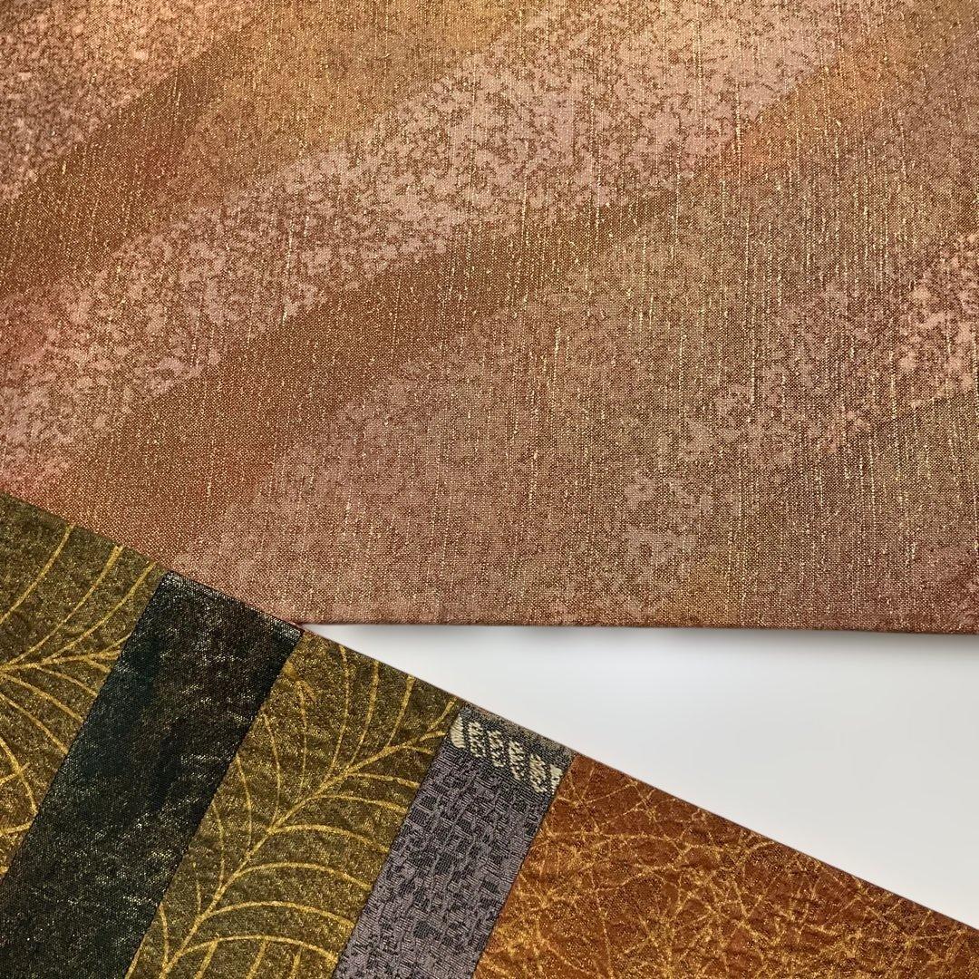 banira 　No.2848 未使用正絹きりばめ大島紬袋帯　証紙　美品