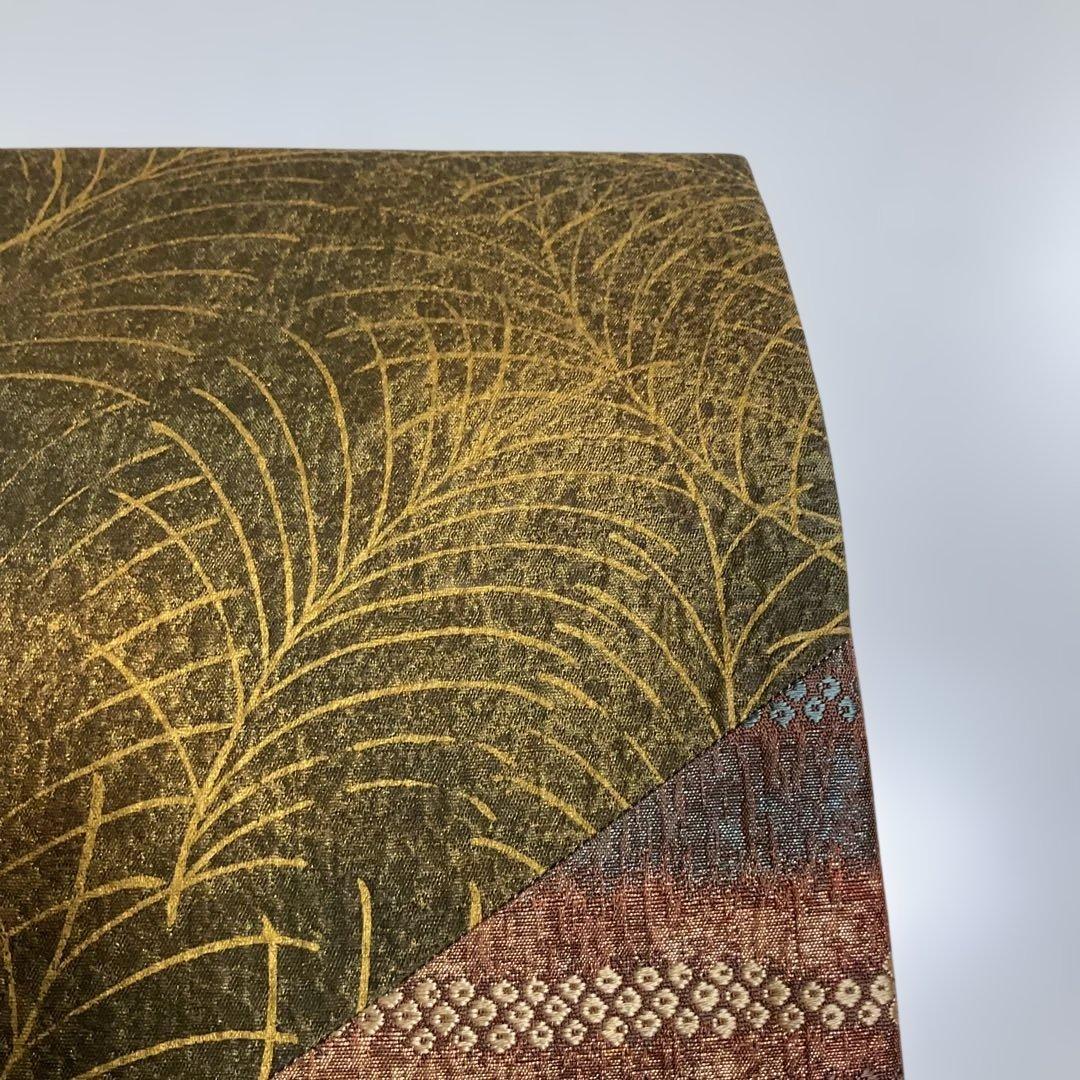 banira 　No.2848 未使用正絹きりばめ大島紬袋帯　証紙　美品