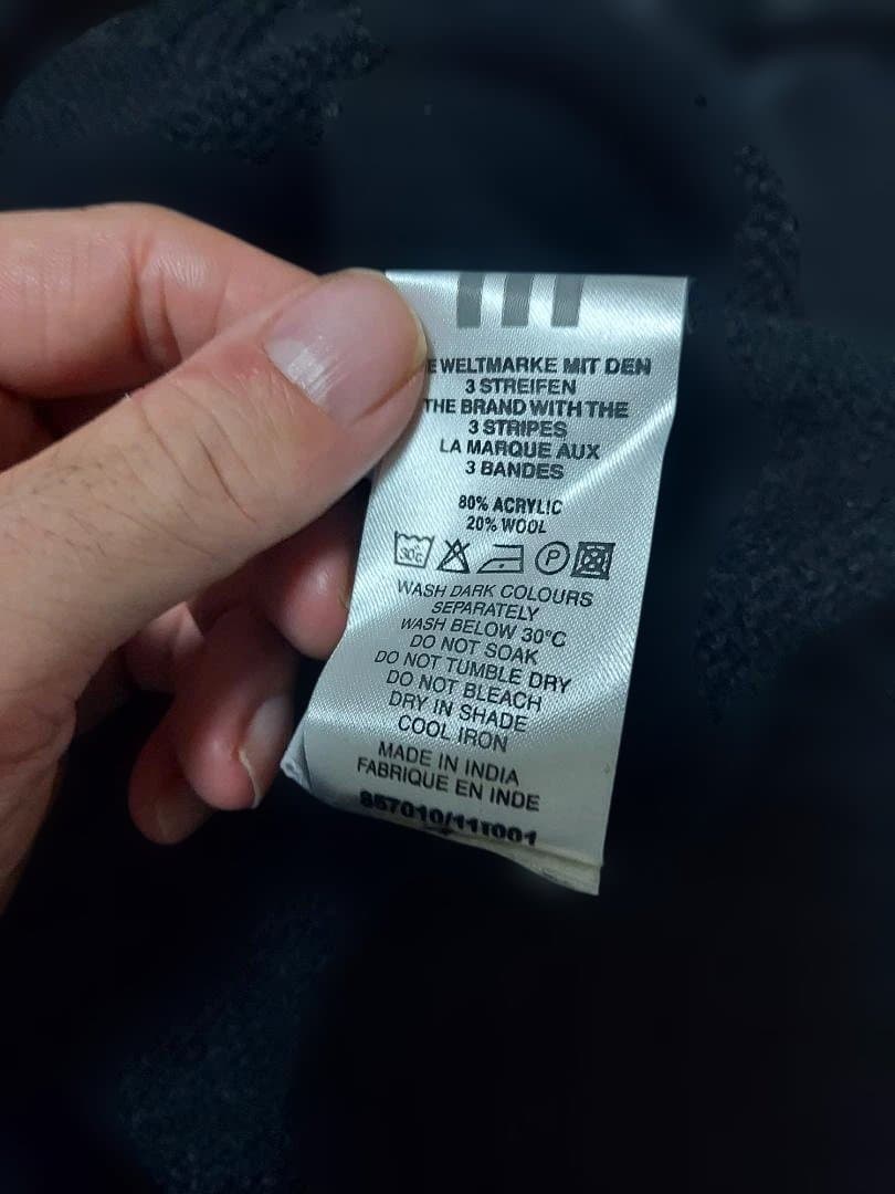 adidas アディダス ハーフジップ ニットセーター ボーダー