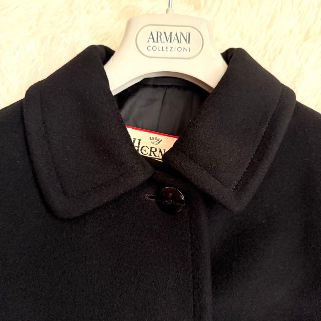 【美品】ヘルノ　カシミヤ シルク　スカーフ　裏地チェスターコート