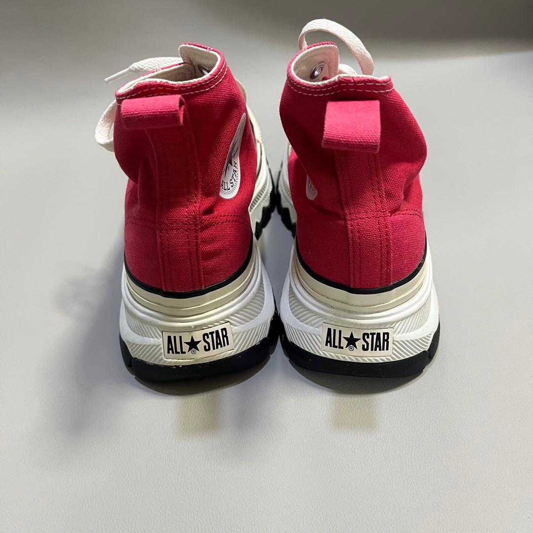 CONVERSE トレックウェーブ ハイカット レッド 24.5cm 厚底