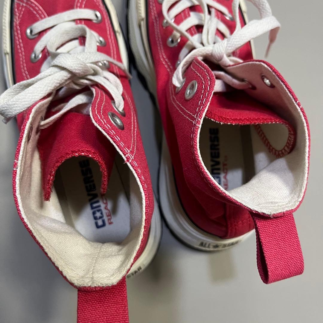 CONVERSE トレックウェーブ ハイカット レッド 24.5cm 厚底