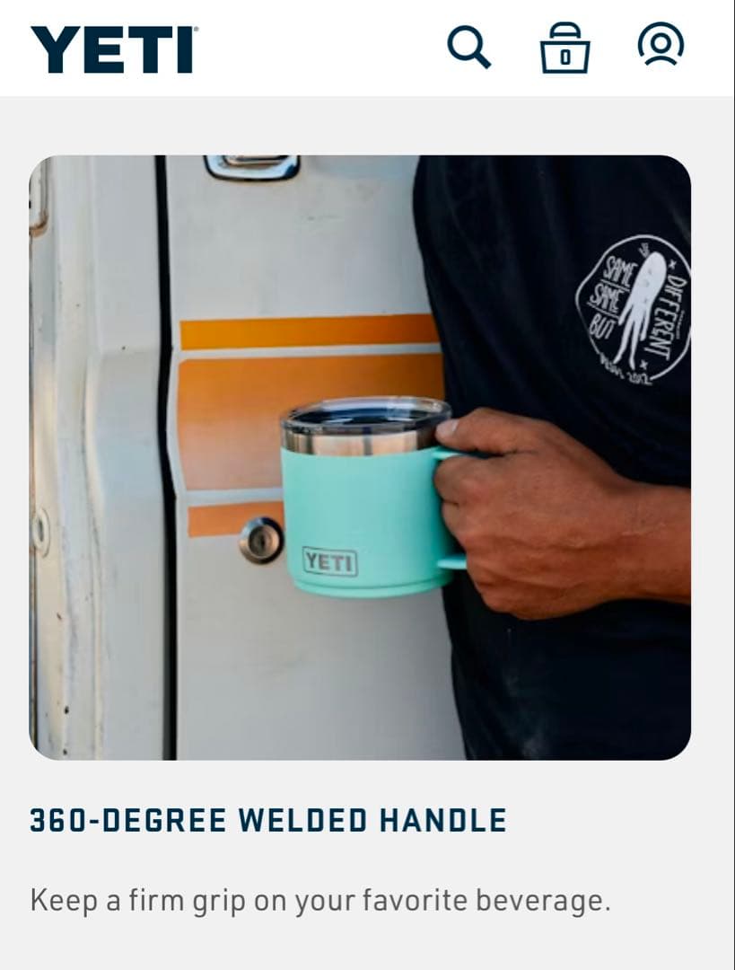 日本未発売YETIイエティ ランブラー14oz マグ2.0ビッグウェーブブルー