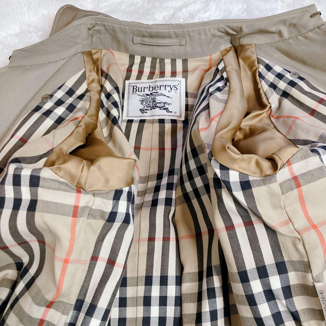 バーバリー トレンチコート ダブル ロング ベージュ ノバチェック コットン