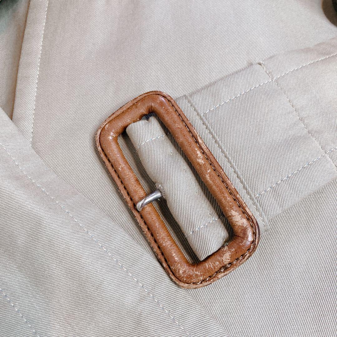 バーバリー トレンチコート ダブル ロング ベージュ ノバチェック コットン