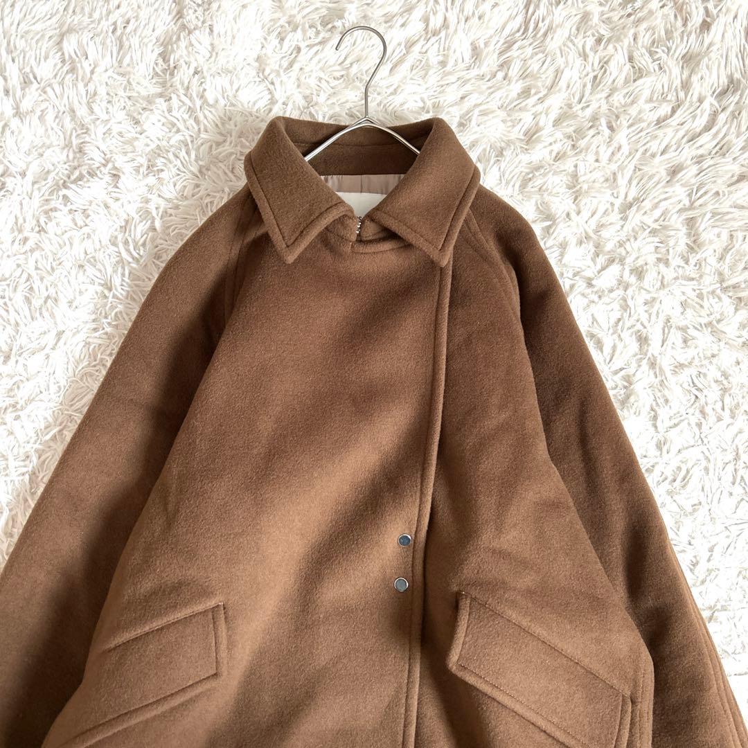 美品⁂シップスエニィ⁂ バルマカーン コクーン コート　ブラウン　ロング丈