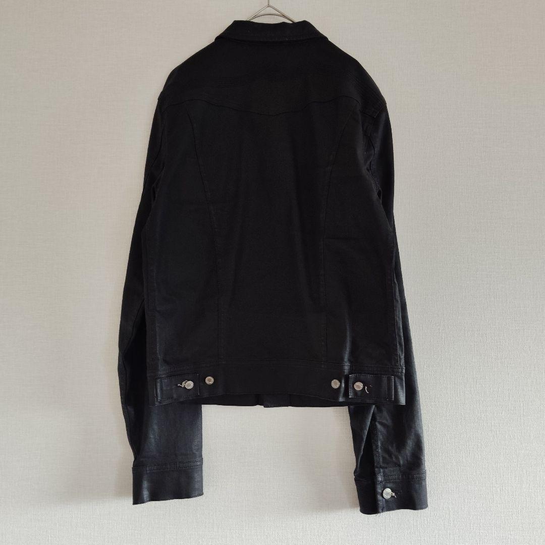 ジャケット・アウター archive dry black coated denim jacket