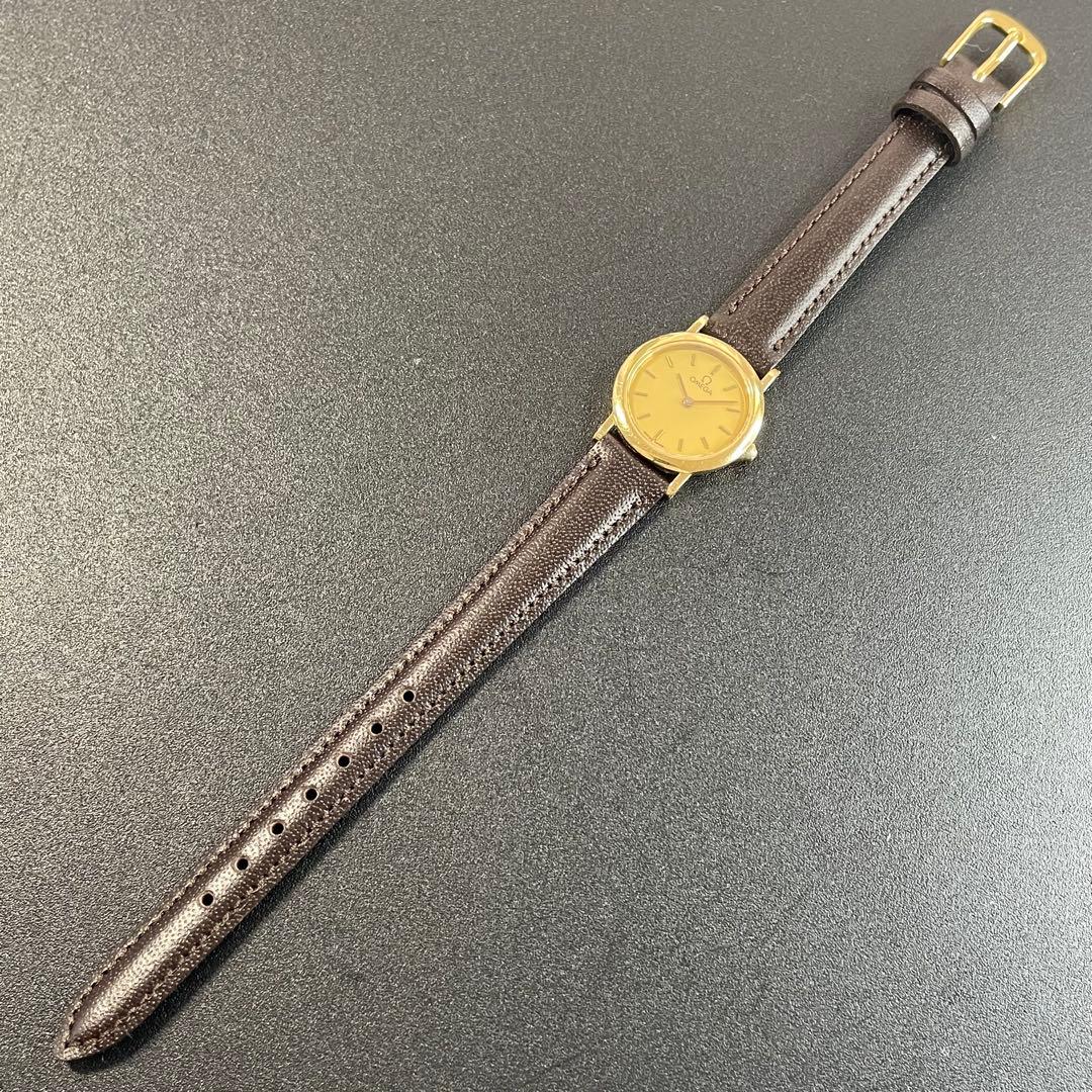 可動品 オメガ レディース腕時計 デビル ゴールド ラウンド QZ 正規品 Ω